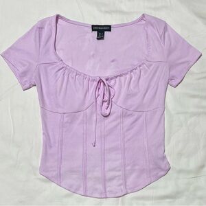 Small Streetwear Society pastel magenta corset tee.